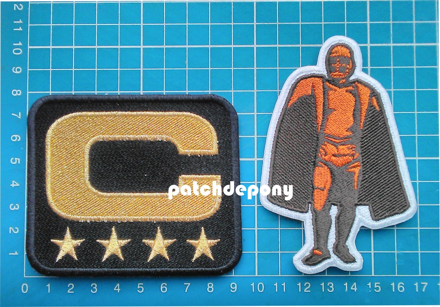 New Orleans Saints Captain C Gold 4 gold star Walter Payton Man of Year Patch