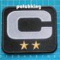 2019 SEASON Oakland Raiders Captain C patch 3.5" Black C White 2 Gold Star logo