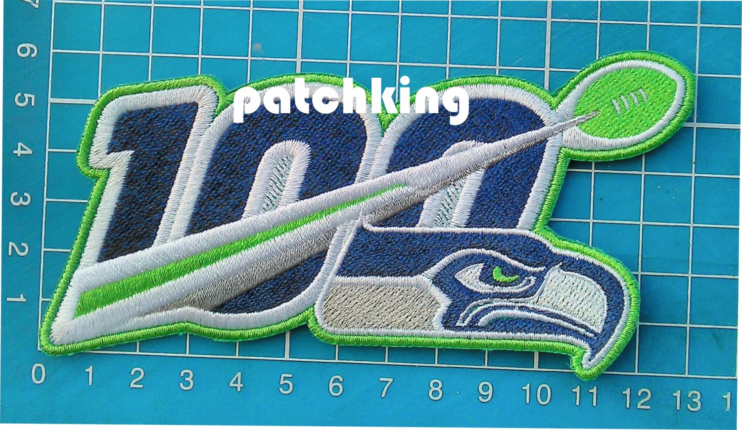 2019 NFL huddle for 100 Seattle Seahawks anniversary patch jersey 5.5" embroid