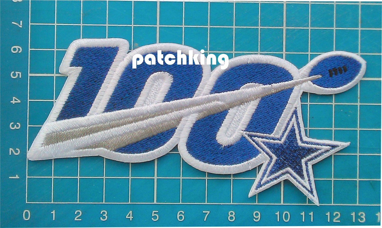 2019 NFL huddle for 100 Dallas Cowboys anniversary patch jersey 5.5" embroid