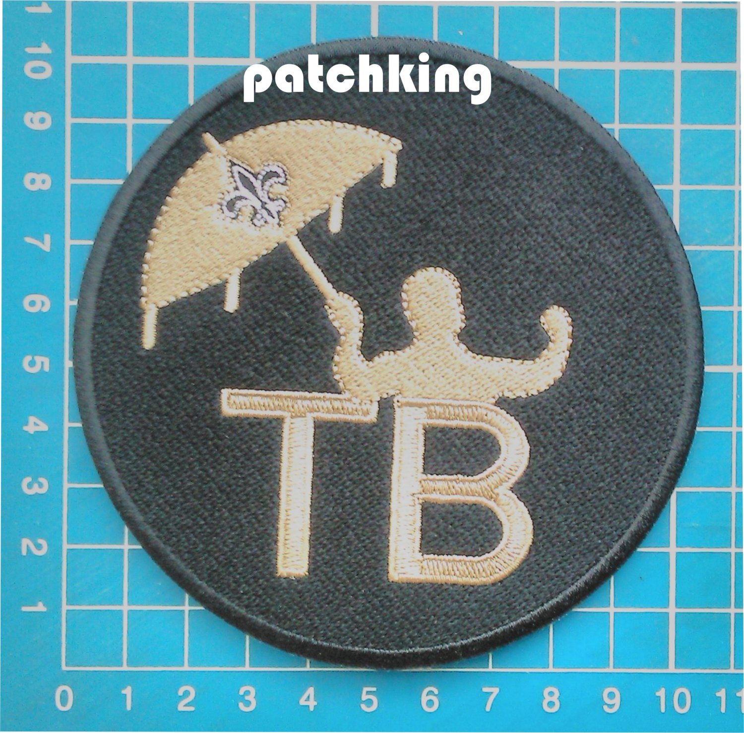 New Orleans Saints Tom Benson TB Memorial 4" Patch logo Embroidered NFL Football