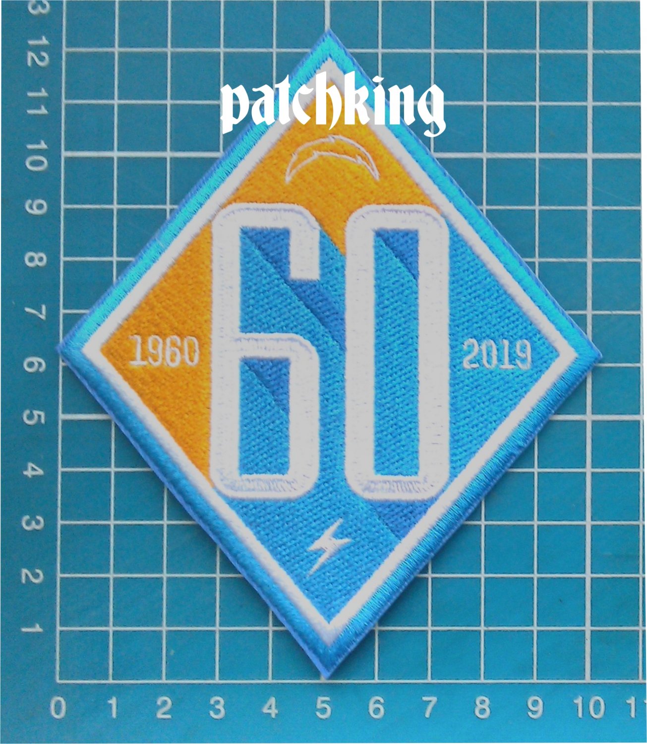 NFL Football Los Angeles Chargers 60th Anniversary 4" patch Jersey embroidered