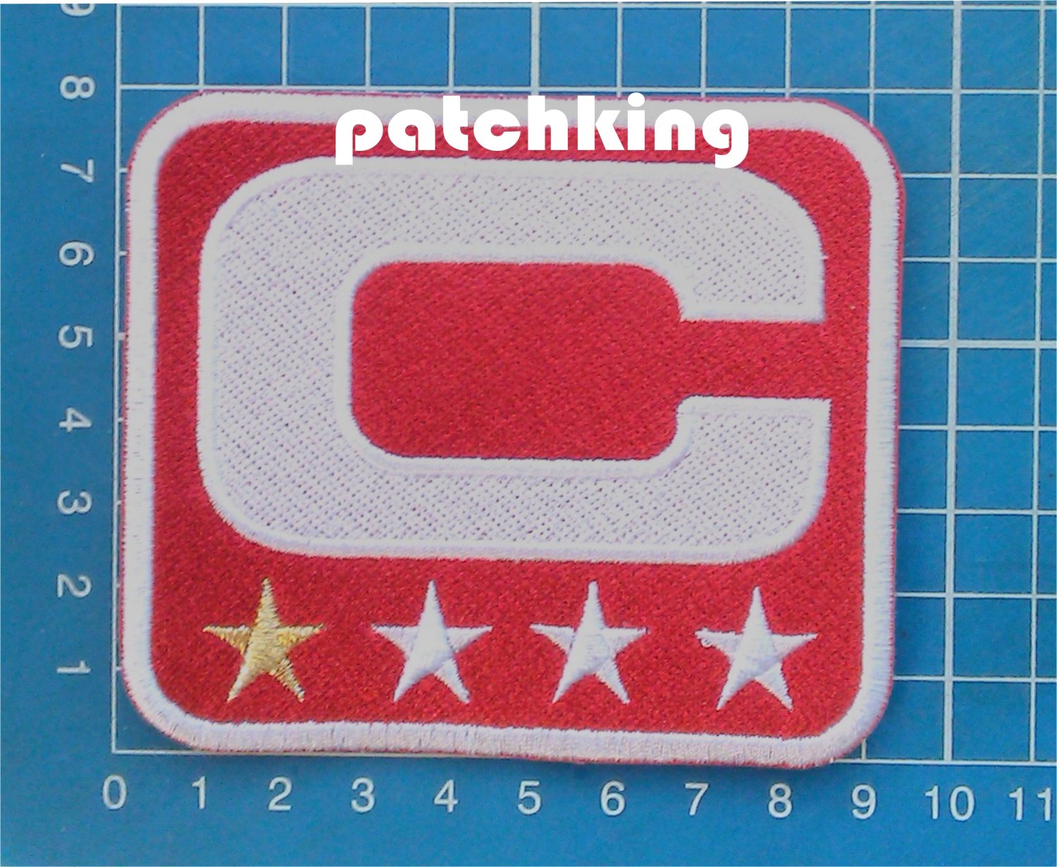 NFL Football Tampa Bay Buccaneers Captain C patch C white 1 star gold embroid