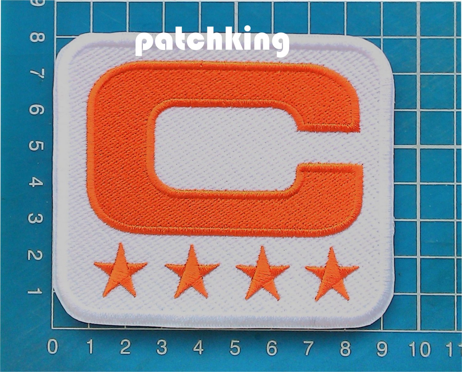 2019 DENVER BRONCOS CAPTAIN C PATCH NFL FOOTBALL C ORANGE 4 STAR ORANGE SEW ON