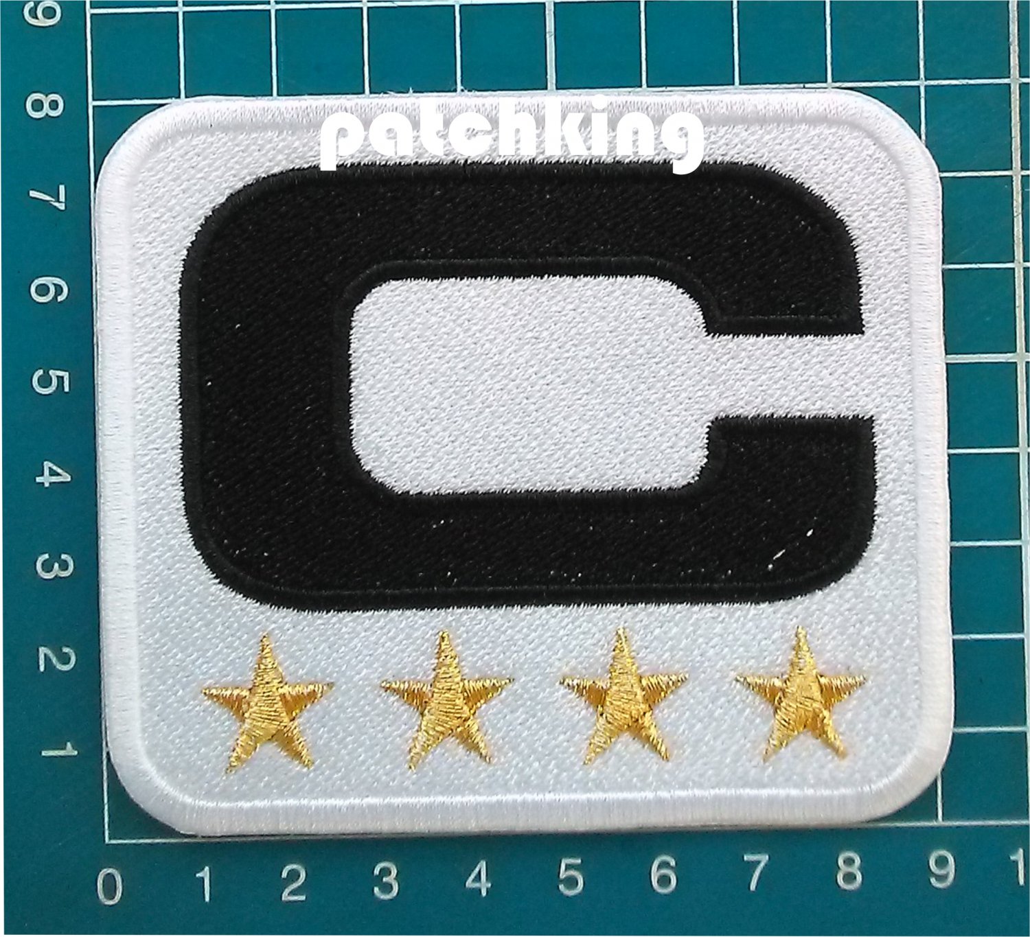 2019 SEASONS NEW ORLEANS SAINTS CAPTAIN C PATCH NFL FOOTBALL C BLACK 4 STAR GOLD