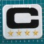 2019 SEASONS NEW ORLEANS SAINTS CAPTAIN C PATCH NFL FOOTBALL C BLACK 4 STAR GOLD