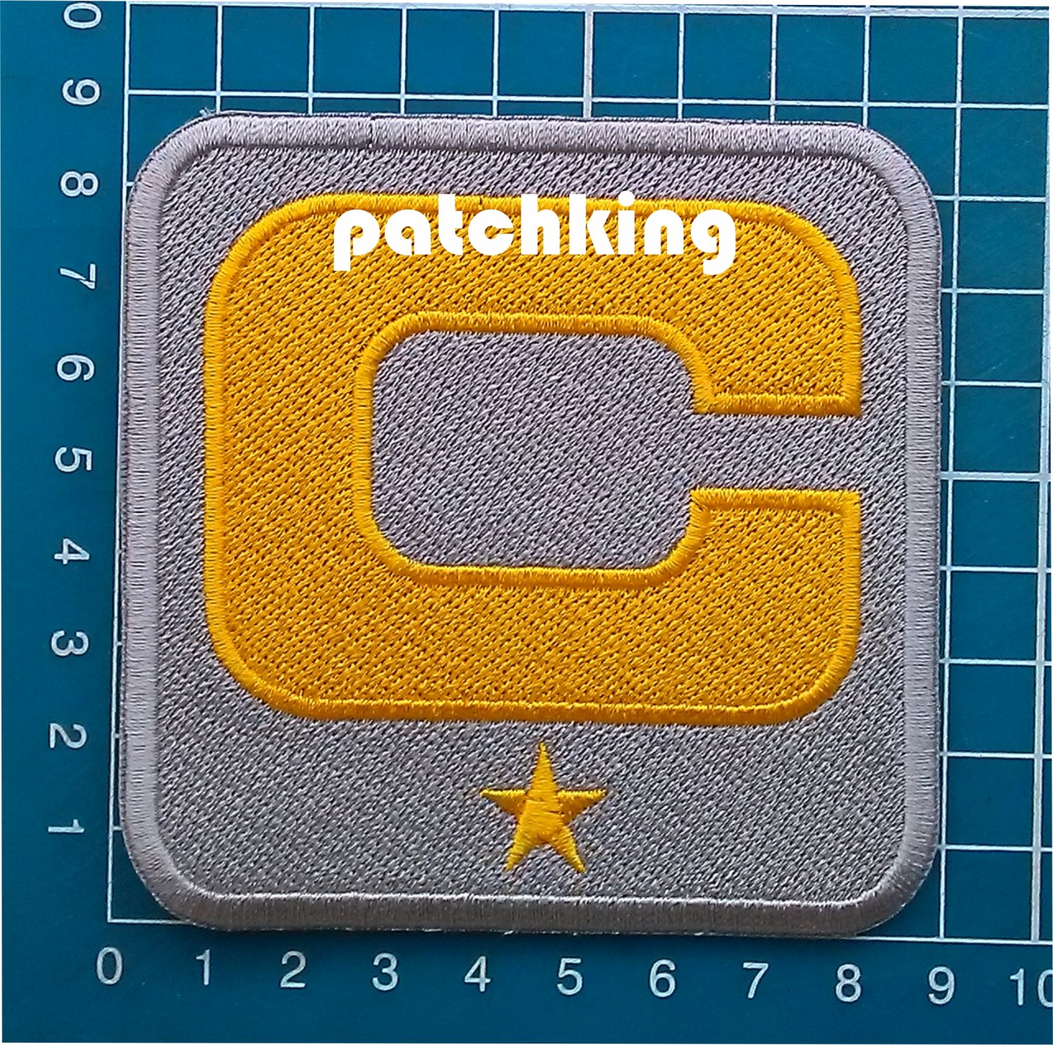 Seattle Seahawks Football NFL 2019 Season Captain C gold 1 star Gold Gray patch
