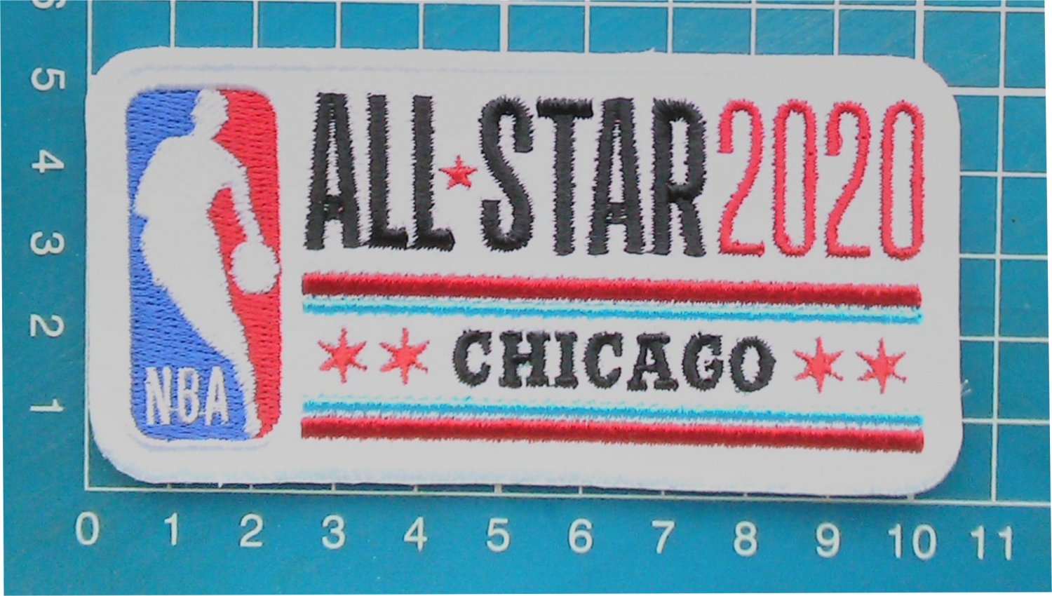 2020 NBA All Star Game logo Chicago Bulls Basketball 4" Patch Jersey Embroidered