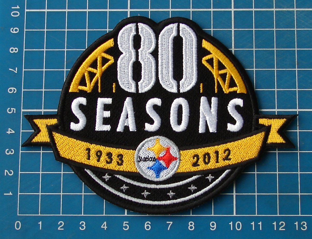 PITTSBURGH STEELERS 80th SEASONS NFL SUPERBOWL FOOTBALL PATCH SEW ON EMBROIDERED