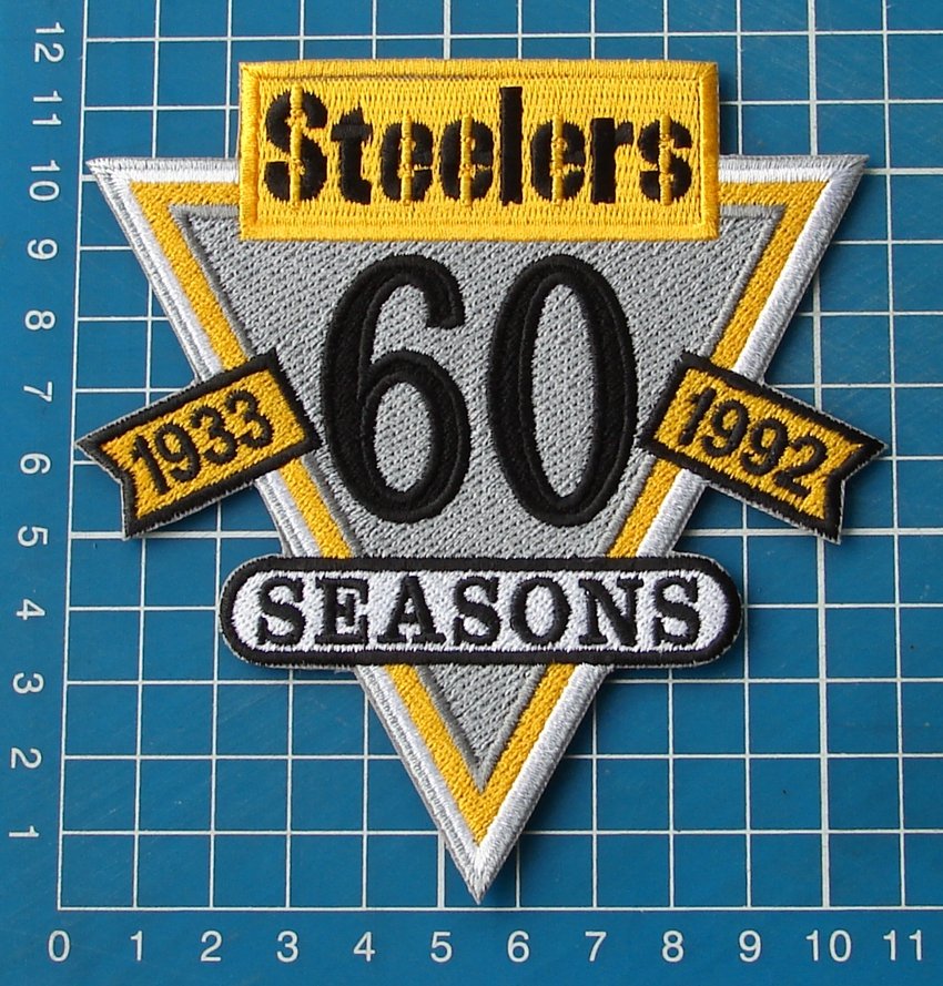 PITTSBURGH STEELERS 60th SEASONS NFL FOOTBALL SUPERBOWL PATCH LOGO EMBROIDERED