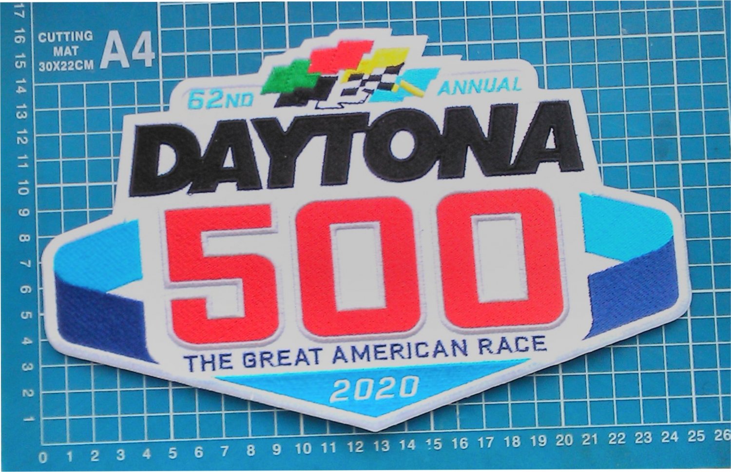 2020 Daytona 500 The Great American Race 9.8" Patch Racing Car sew on embroidery