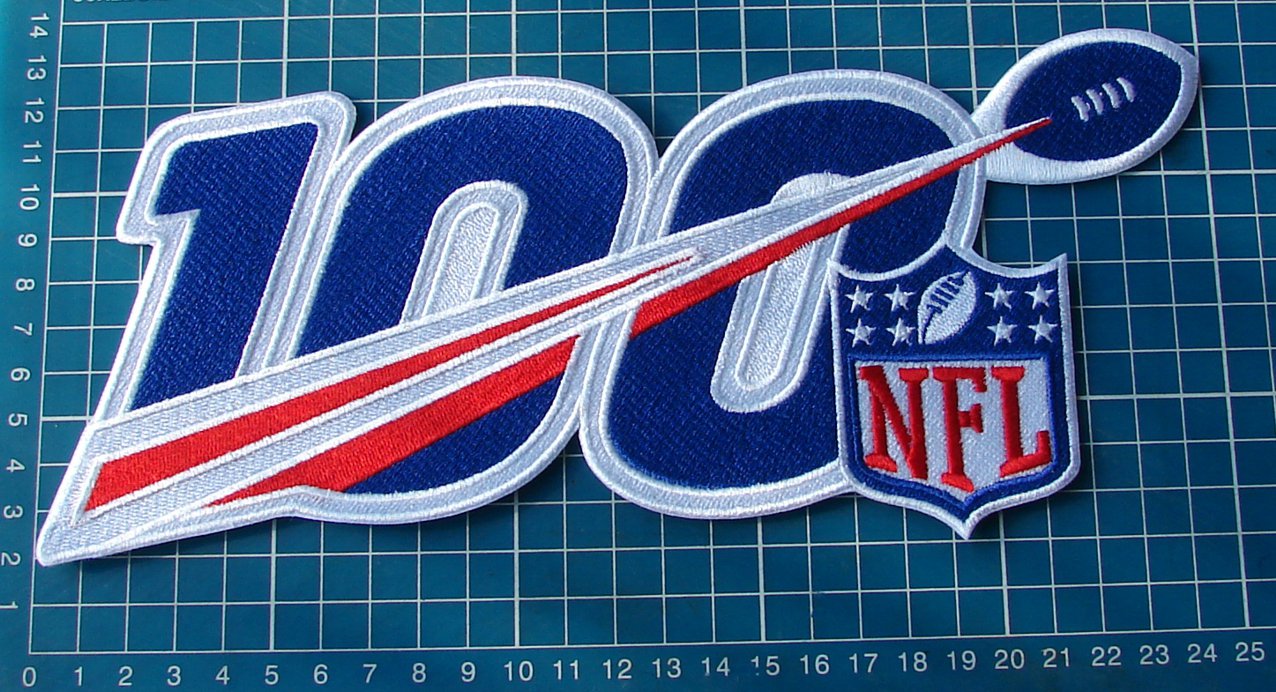 NFL 100th years Anniversary 2019 logo Patch Football Jersey huge 10" embroidered