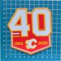 CALGARY FLAMES 40TH ANNIVERSARY TEAM 3.9" 10cm PATCH 1979-2019 JERSEY NHL HOCKEY
