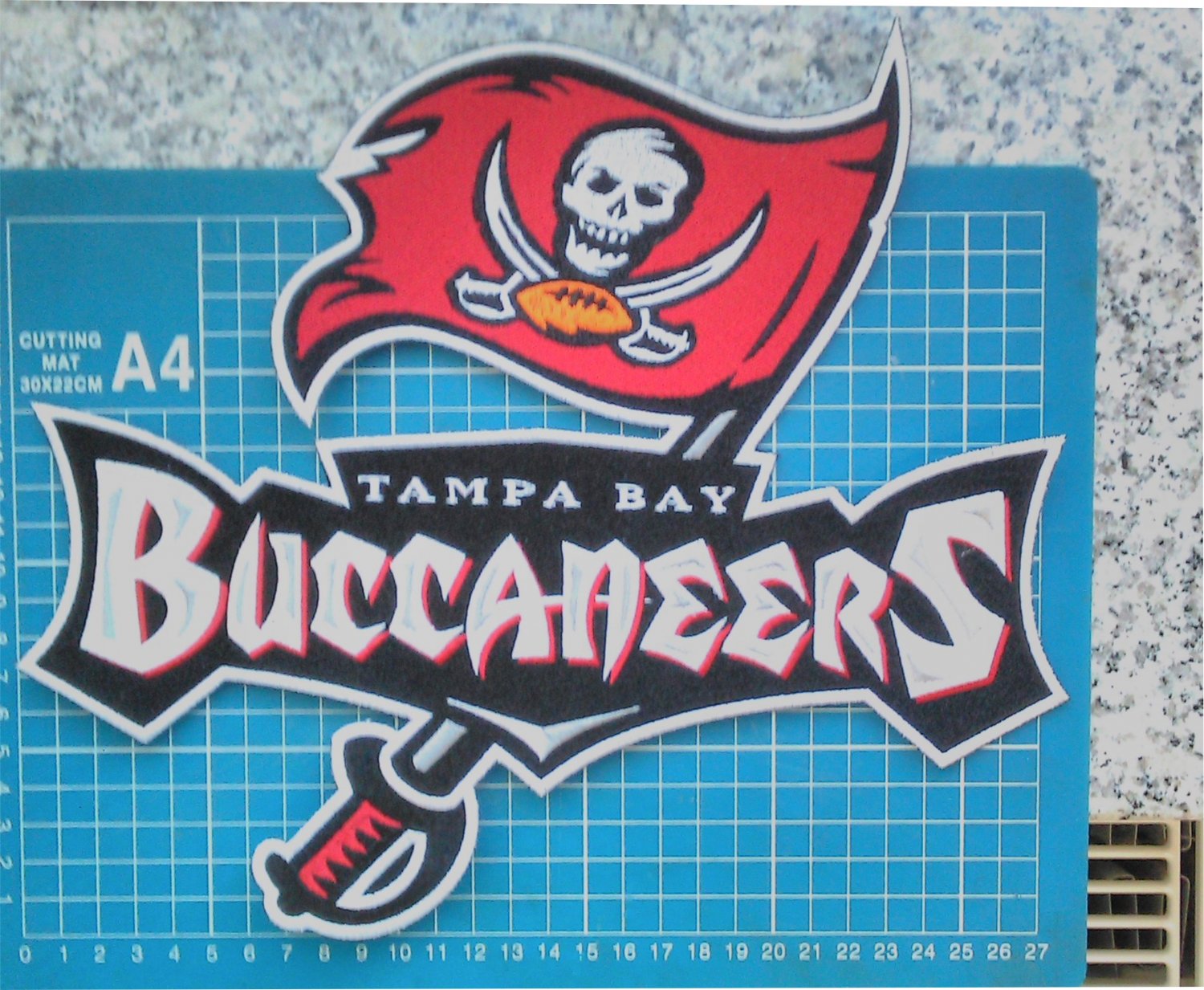 NFL Football Tampa Bay Buccaneers 11"(28cm)  Team Logo Huge Sew On Embroidery