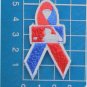 MLB Baseball Blue Red Ribbon logo patch jersey sew on embroidery