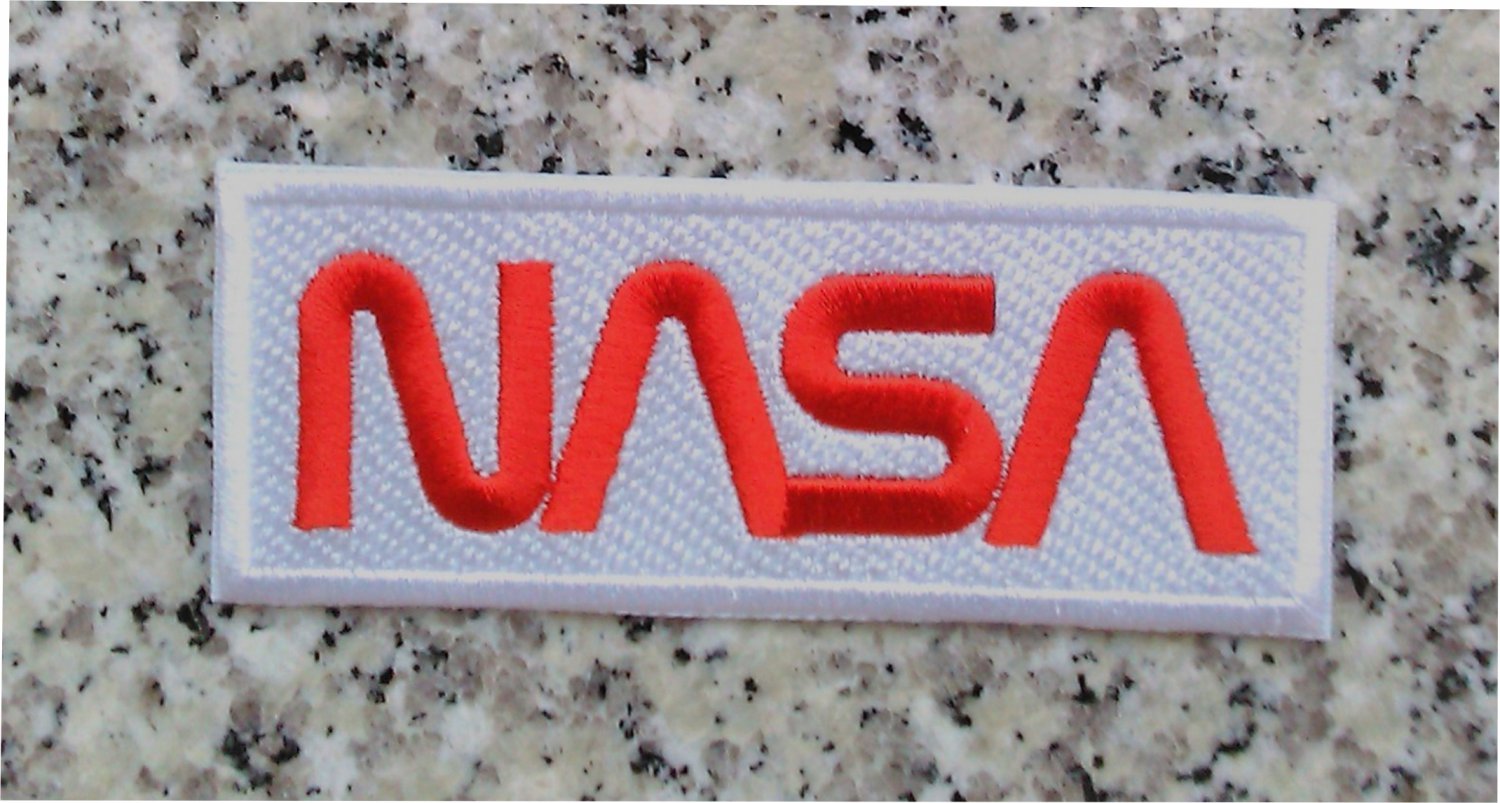 NASA Worm Patch Logo Jersey 2pcs sew on embroidery Astronauts
