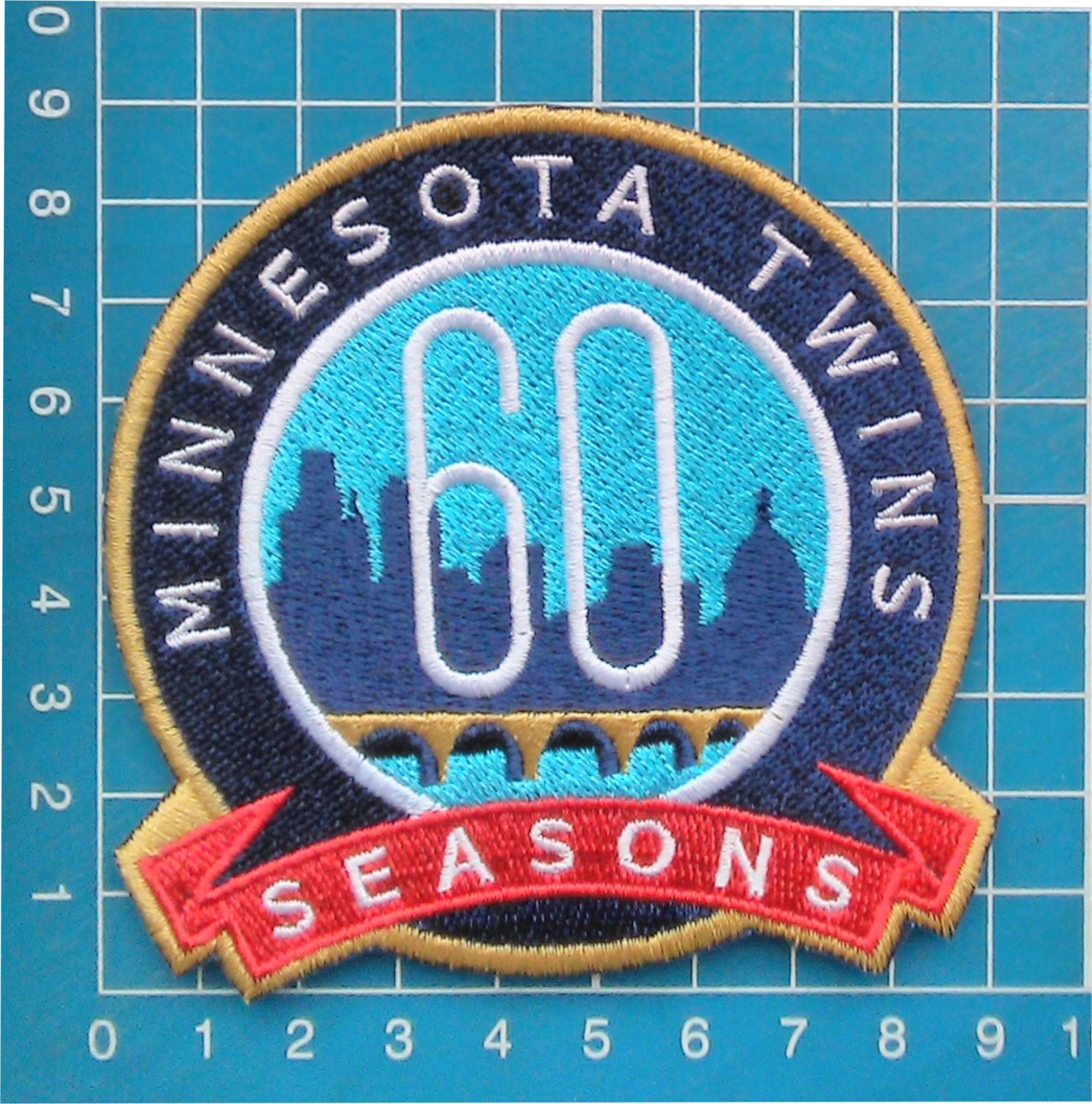 2020 MLB Baseball Minnesota Twins 60th anniversary logo patch sew on embroid