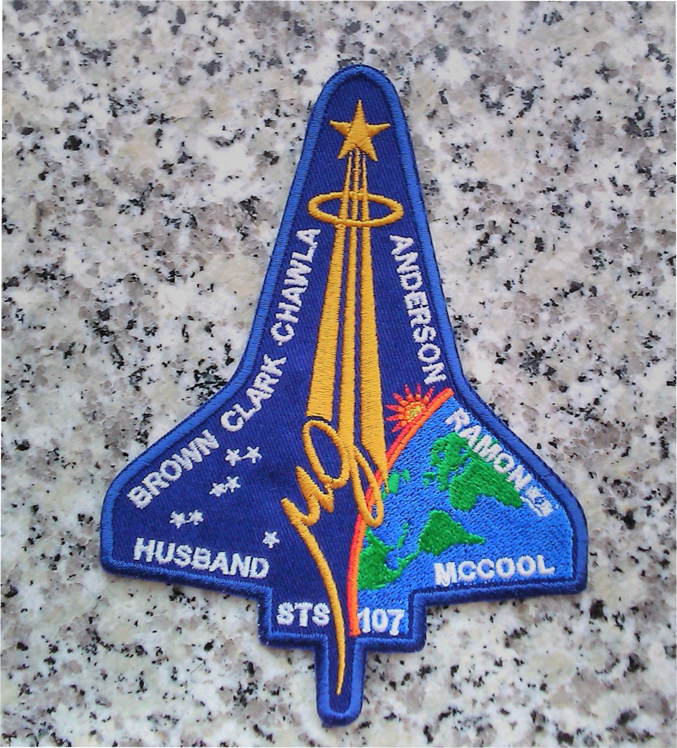 Nasa sts-107 Columbia Space Shuttle NASA Memorial Jersey Sleeve Patch (2003)