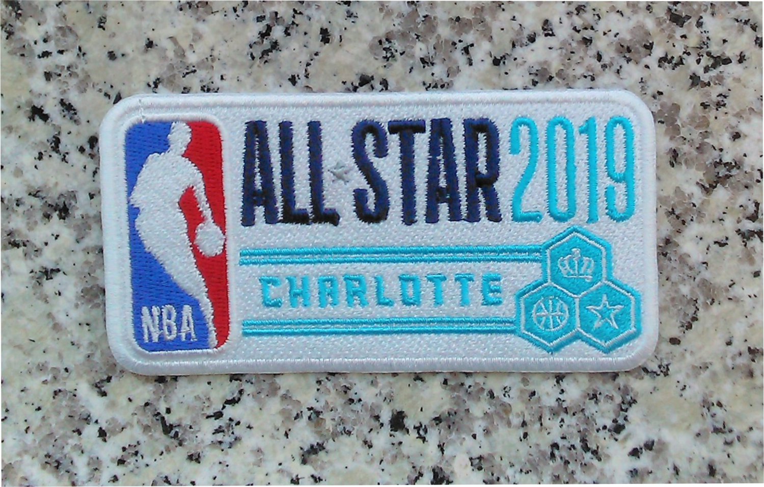 NBA 2019 All Star Game Charlotte Hornets 4" Patch Jersey Embroidered