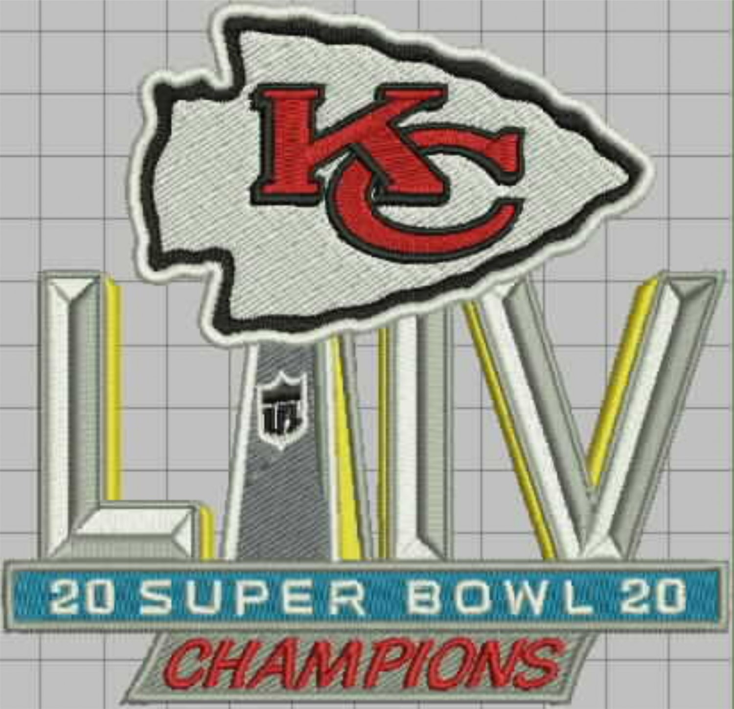 2020 Superbowl LIV 54 KANSAS CITY CHIEFS AFC CHAMPIONS sew on embroid