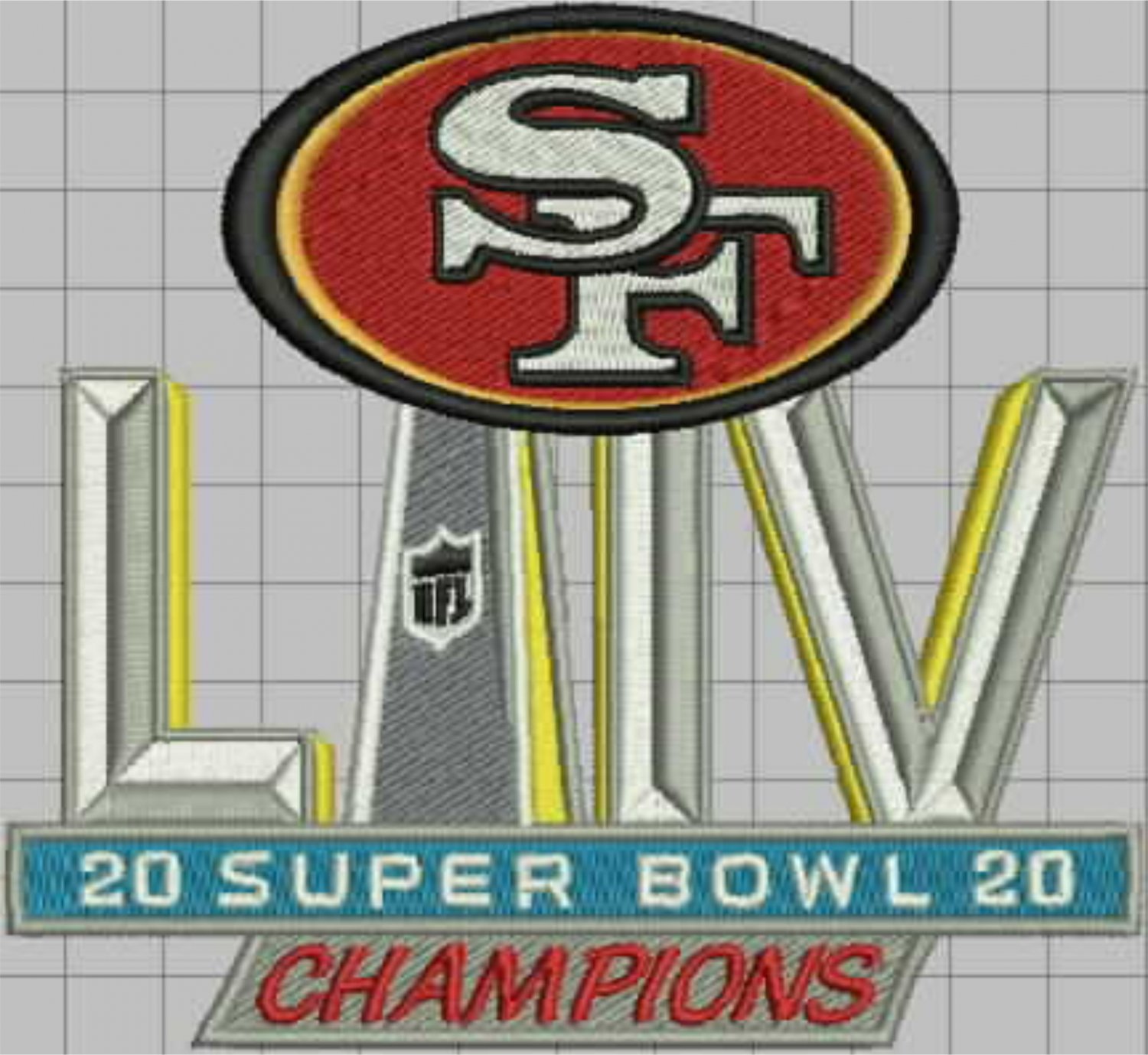 2020 Superbowl LIV 54 SAN FRANCISCO 49ers CHAMPIONS JERSEY sew on embroid PATCH