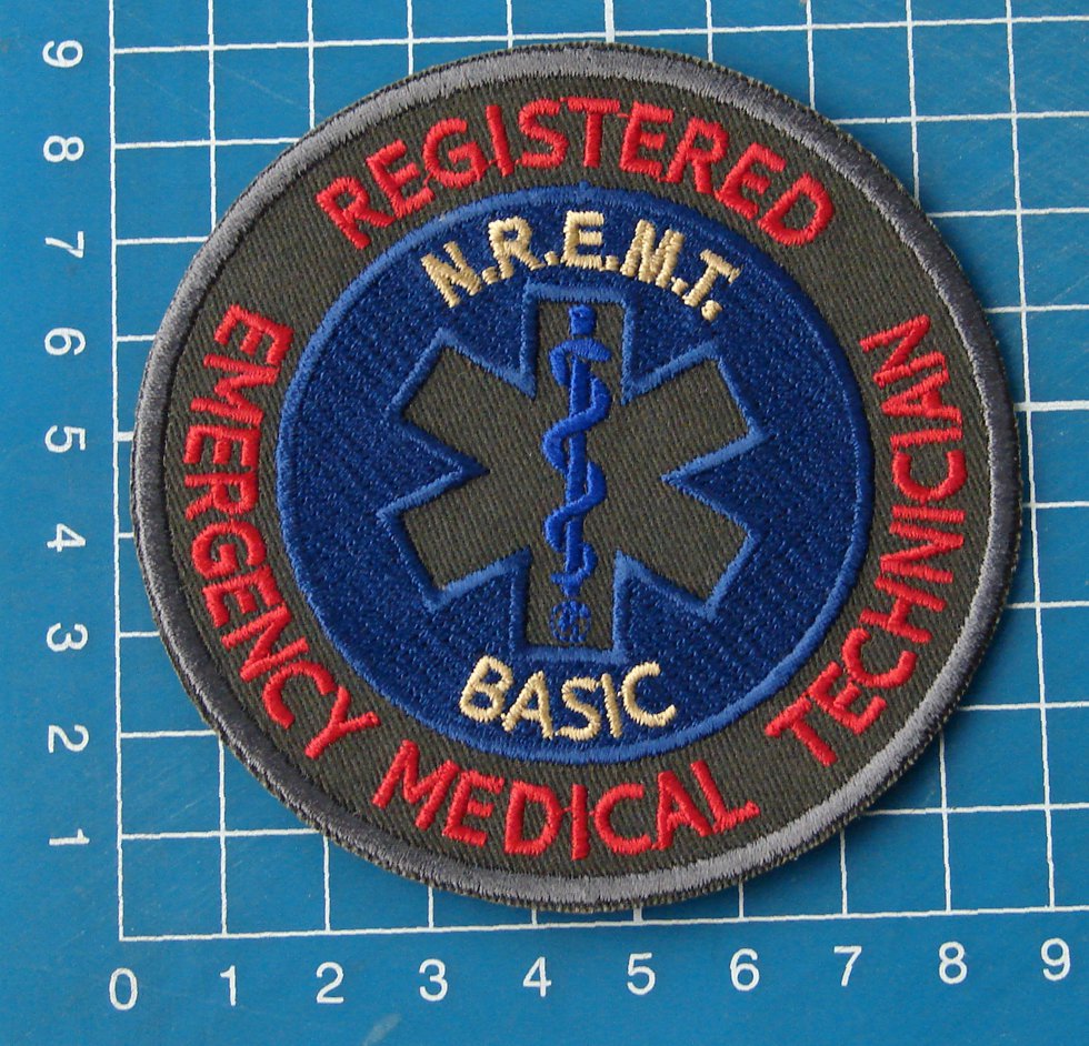 EMR N R E M T Emergency Medical Technician Basic Logo sew on embroidery patch
