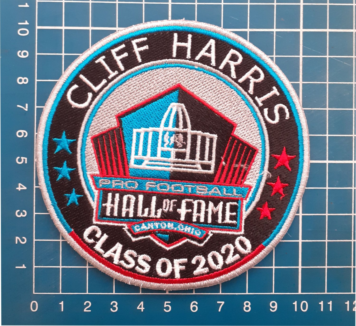 CLIFF HARRIS PRO FOOTBALL HALL OF FAME CENTENNIAL SLATE CLASS 2020 SEW ON PATCH