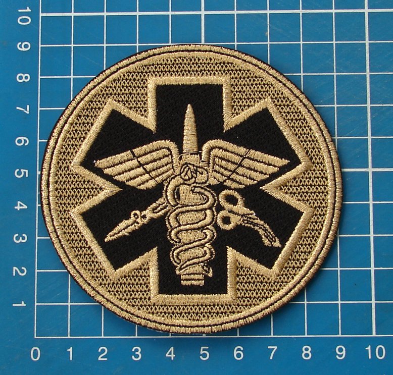 JCT EMS EMT MEDIC PARAMEDIC TACTICAL MEDICAL RESCUE GOLD PATCH EMBROIDERY