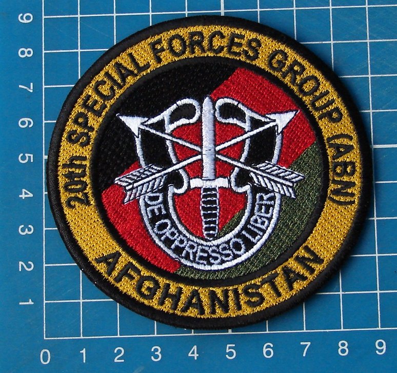 20th Airborne Special Forces Group Afghanistan Military Patch Sew On