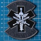 Do No Harm Spartan Do Know Harm Tactical Combat Medic Military Patch charcoal
