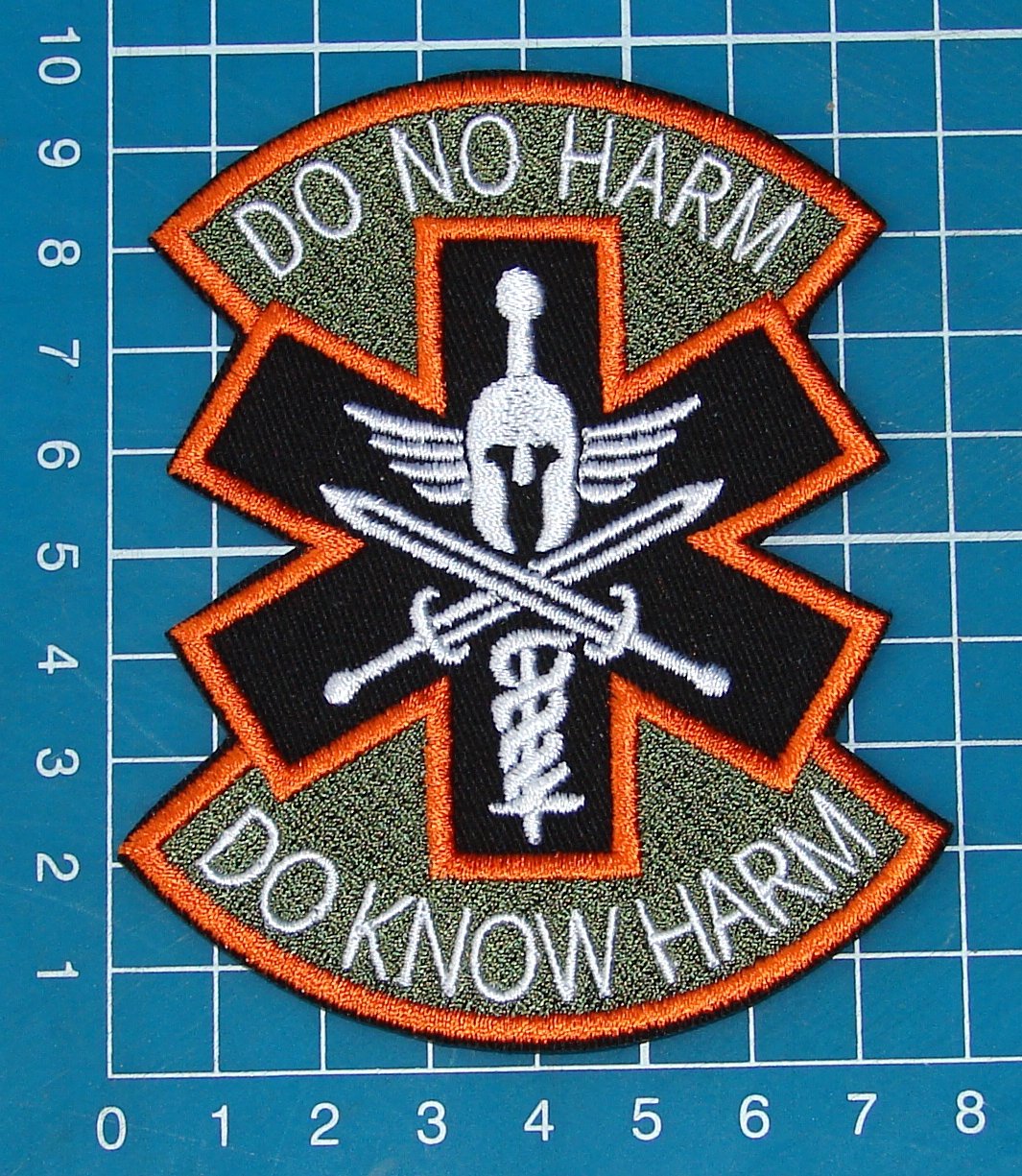 Do No Harm Spartan Do Know Harm Tactical Combat Medic Military Patch copper