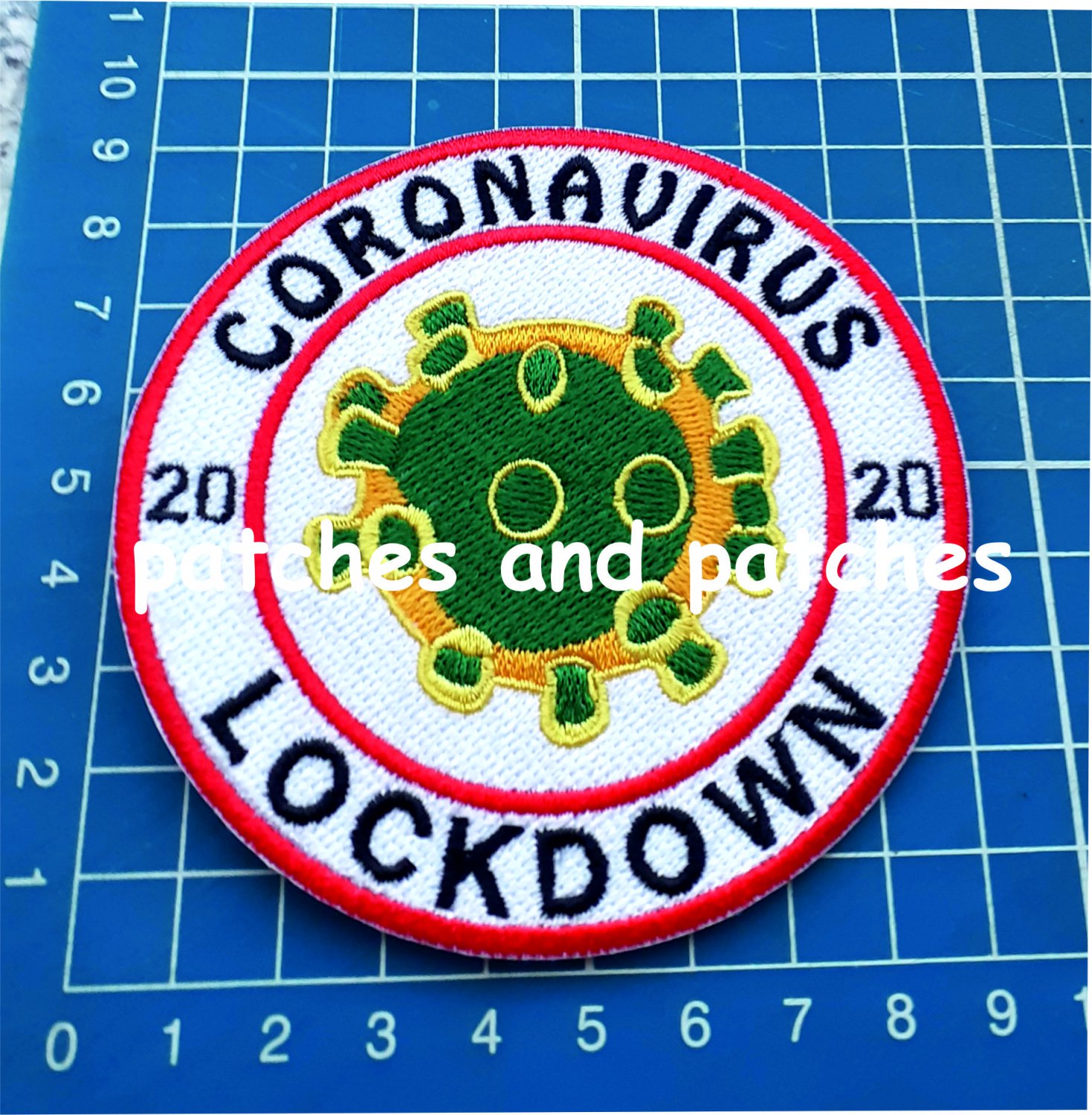 2020 Corona Lockdown Keep Distance Virus Patch sew on embroidery 19 Convid
