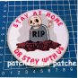 Covid STAY AT HOME OR STAY US WITH FIGHT AGAINST 19 CORONA KEEP DISTANCE Patch