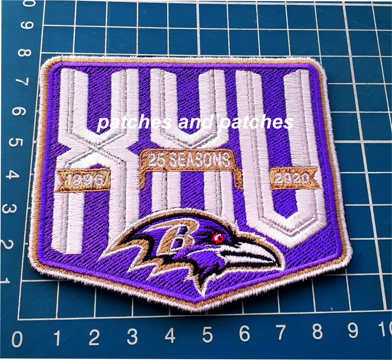 2020 Baltimore Ravens 25th Seasons Anniversary Football  NFL sew embroid patch
