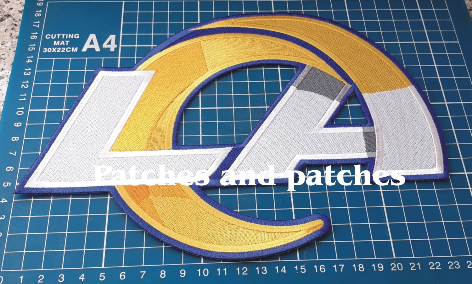 2020 LA RAMS FOOTBALL NFL SUPERBOWL LOS ANGELES RAMS LOGO 9" huge PATCH SEW ON