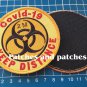 Stop Covid Quarantine Signs 2m Keep Distance Patch sew on embroidery 19 Corona