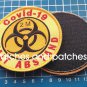 Quarantine Sign 2m KEEP DISTANCE Patch Sew ON Covid Halt Abstand Corona 19