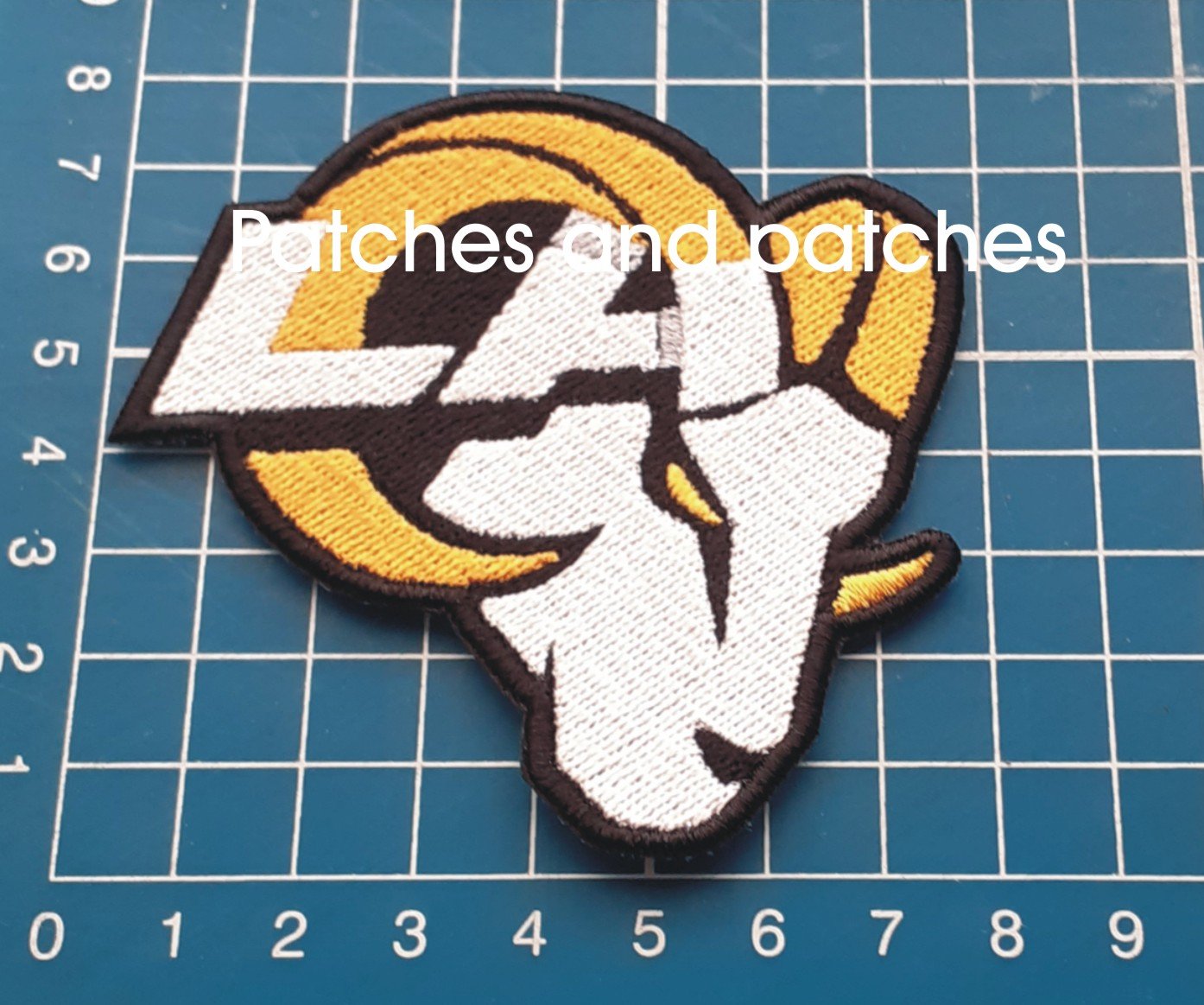 2020 LA RAMS FOOTBALL NFL SUPERBOWL LOS ANGELES RAMS LOGO PATCH SEW EMBROIDERED
