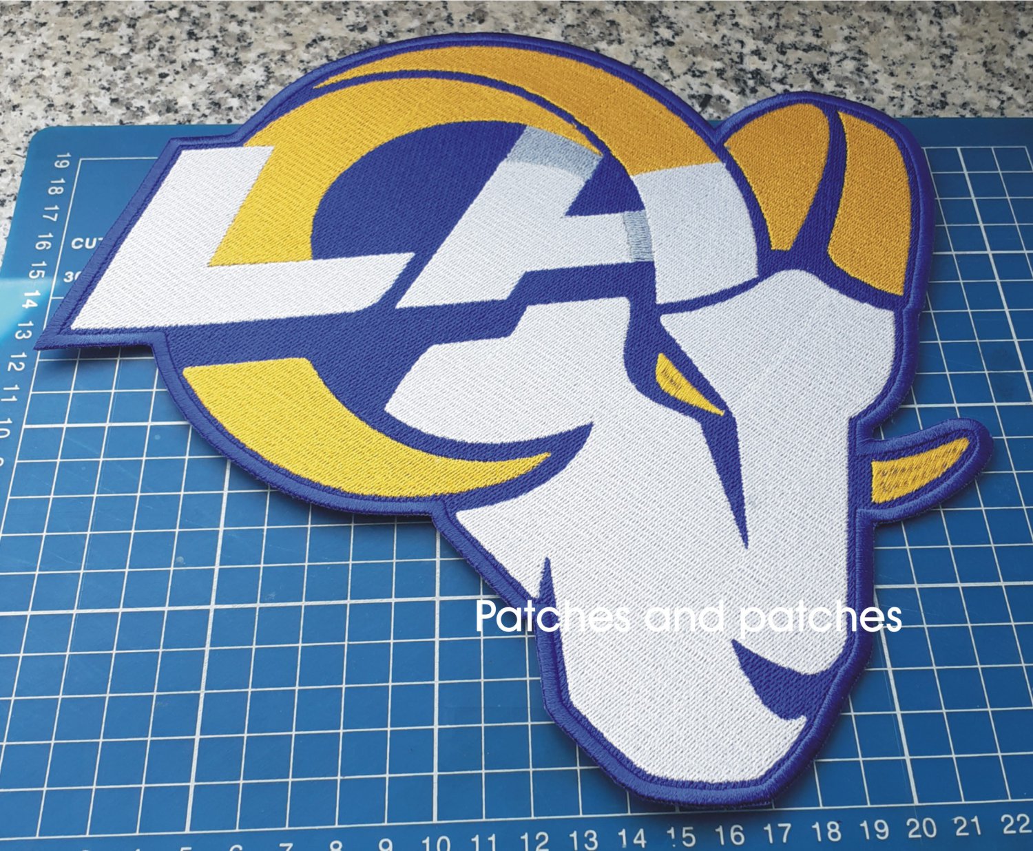 2020 LA RAMS FOOTBALL NFL SUPERBOWL LOS ANGELES RAMS LOGO PATCH SEW EMBROIDERED