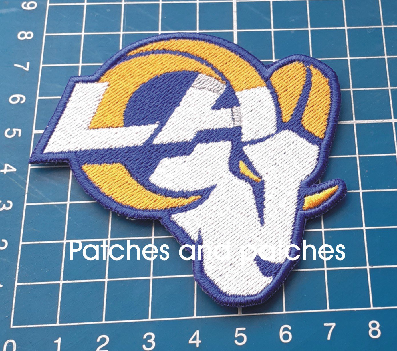 2020 LA RAMS FOOTBALL NFL SUPERBOWL LOS ANGELES RAMS LOGO PATCH SEW EMBROIDERED