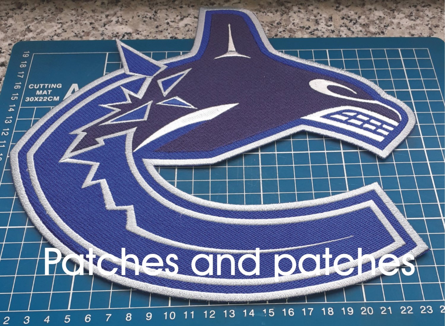 Vancouver Canucks Logo NHL Hockey Jersey Patch Sew On Embroidery embroid