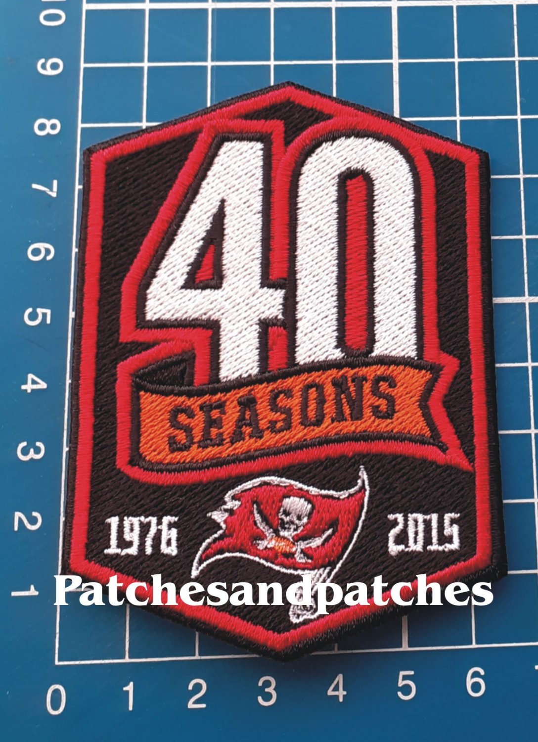 NFL Football Tampa Bay Buccaneers 40th anniversary Patch Logo Sew On Embroidery