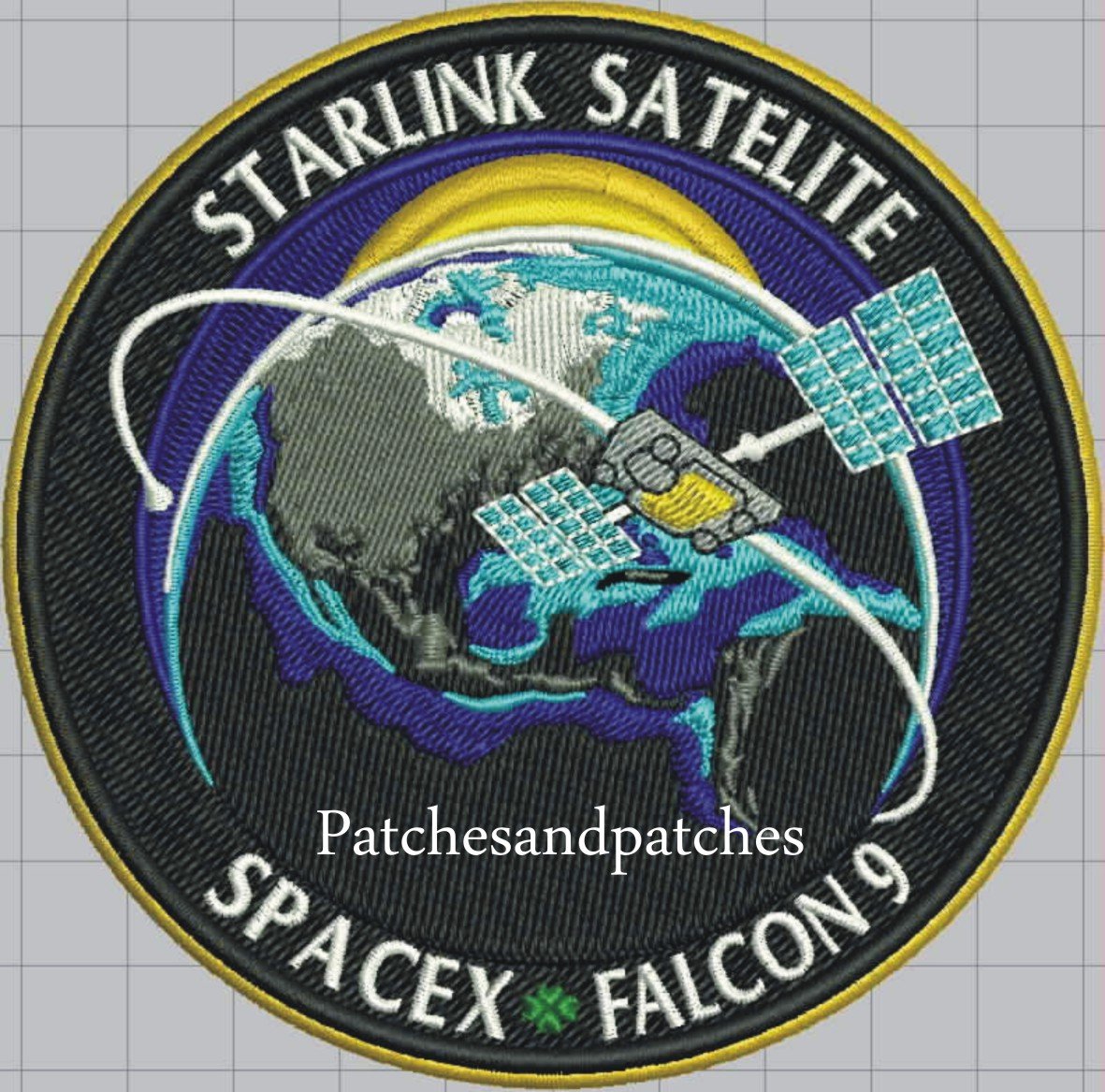 NASA Starlink Satelite SpaceX FALCON 9 Launch 12000 Satellite Mission F9 Patch