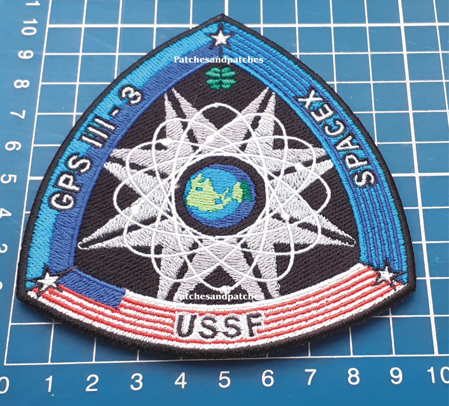 SpaceX Mission GPSIII-3 USSF logo NASA DM-2 Crewed Flight sew embroidery patch