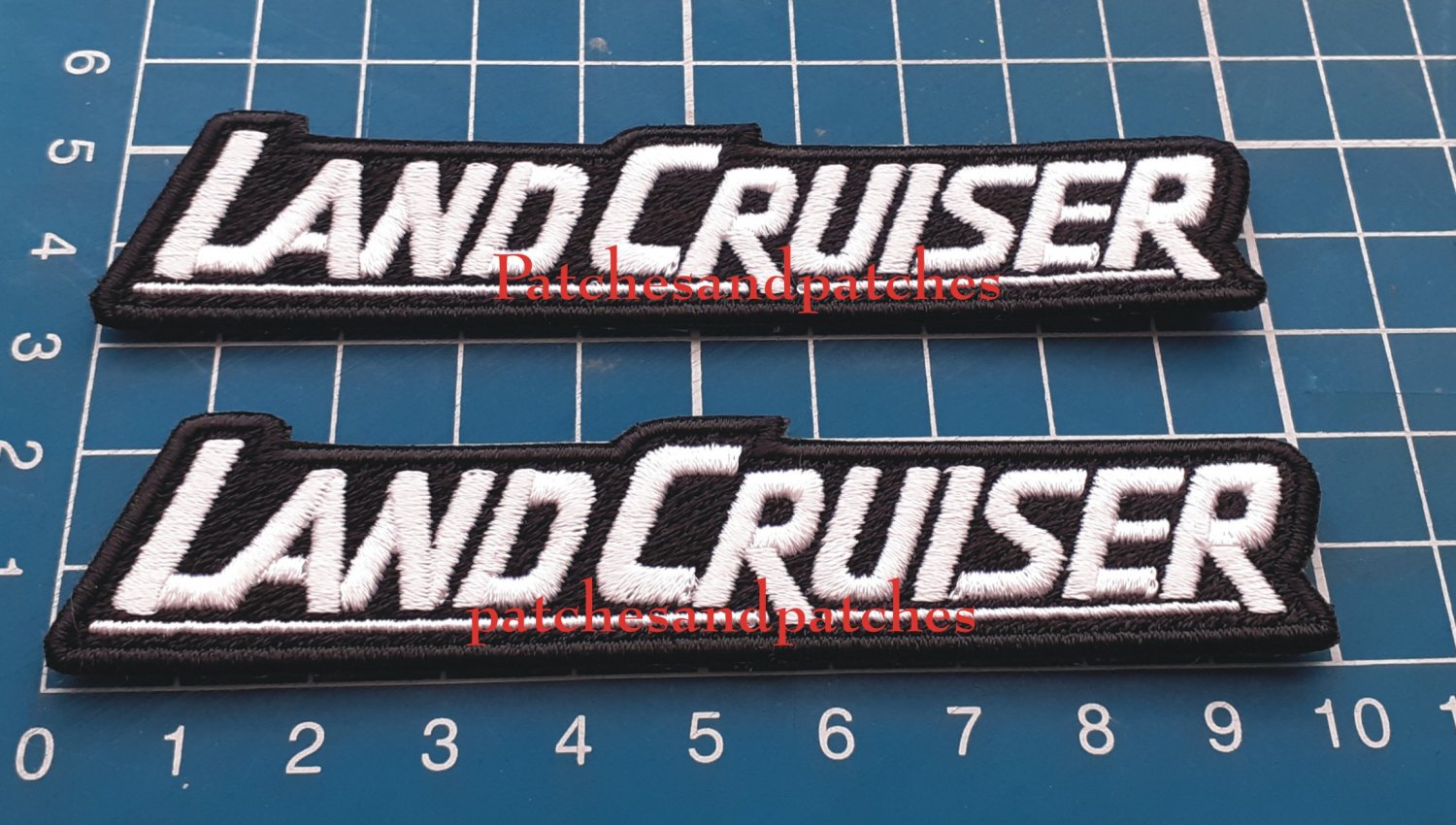 Toyota Landcruiser Logo Car Racing Trucks 4x4 Sew on Embroidery 2pcs Patch