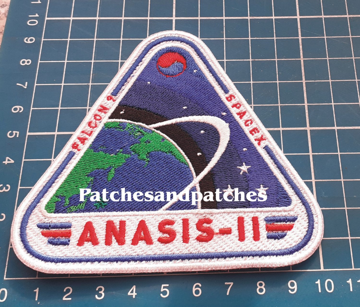 SpaceX Falcon 9 ANASIS-II Space Mission Republic of Korea Army Logo Patch sew on