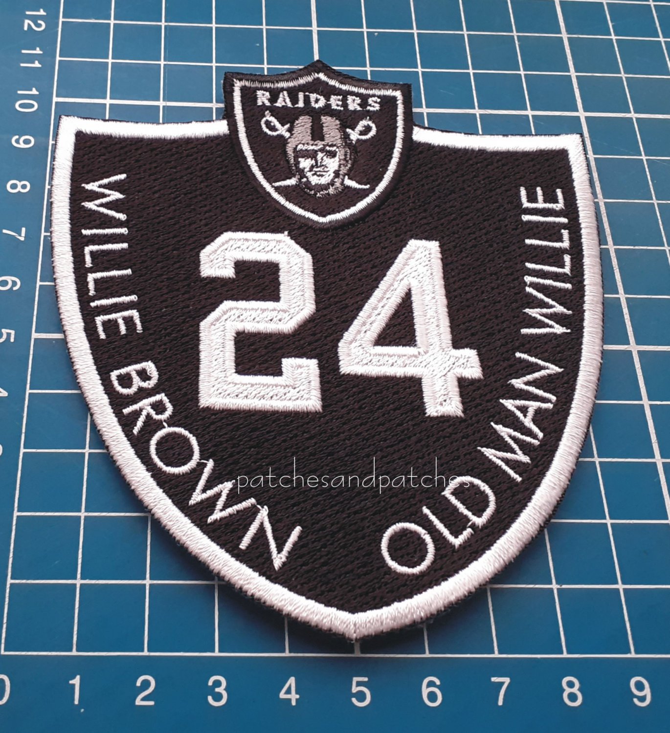 OAKLAND RAIDERS Willie Brown Memorial Logo Patch NFL Football USA Sports sew on