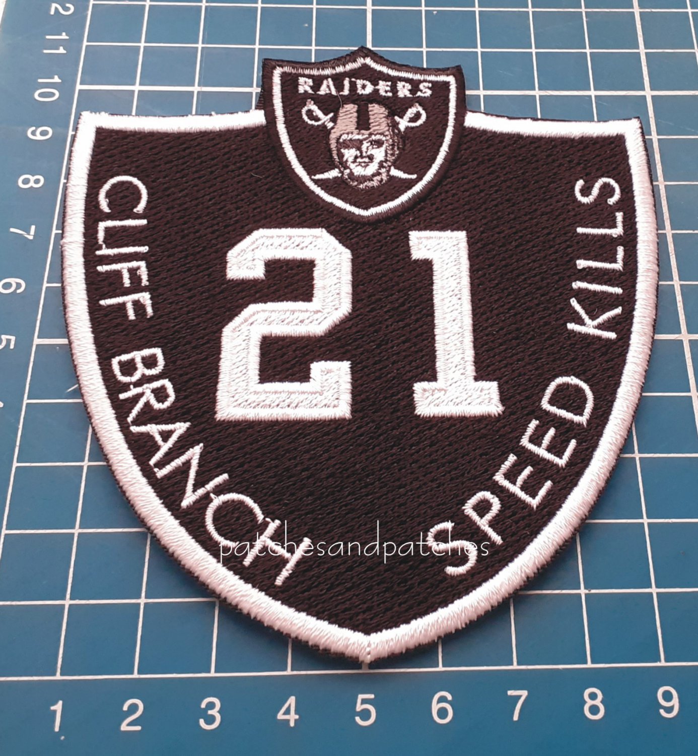 Oakland Raiders Cliff Branch #21 Memorial Logo Patch NFL Football USA Sports