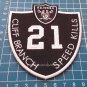 Oakland Raiders Cliff Branch #21 Memorial Logo Patch NFL Football USA Sports