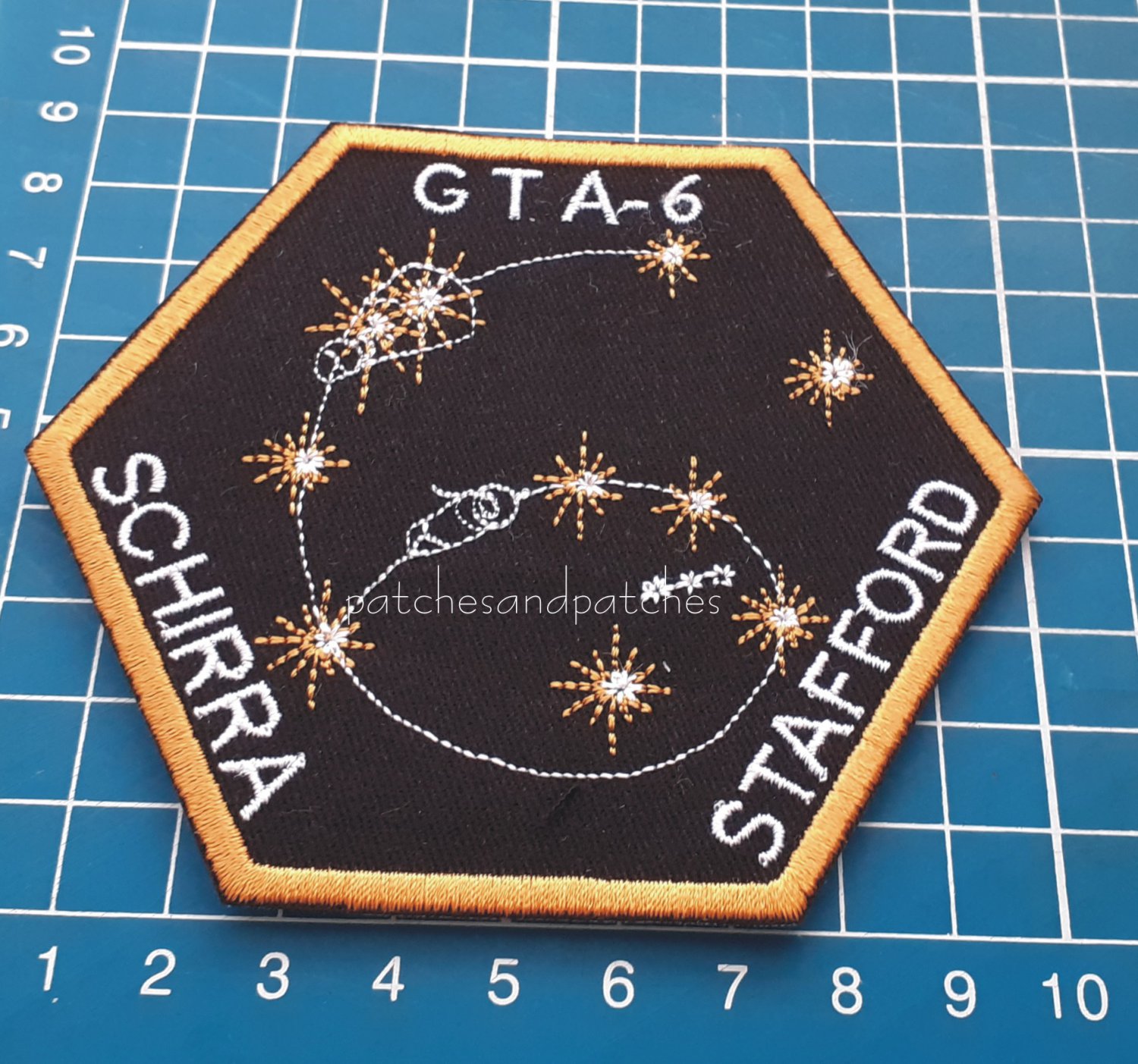 NASA Gemini Program GTA-6 Gemini 6 Shirra Stafford Mission Astronauts Logo Patch